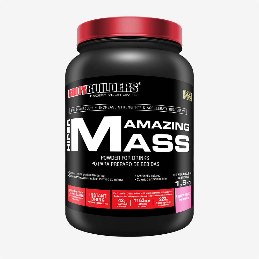 Hipercalórico Amazing Mass - 1,5 kg – Carboidratos - Bodybuilders