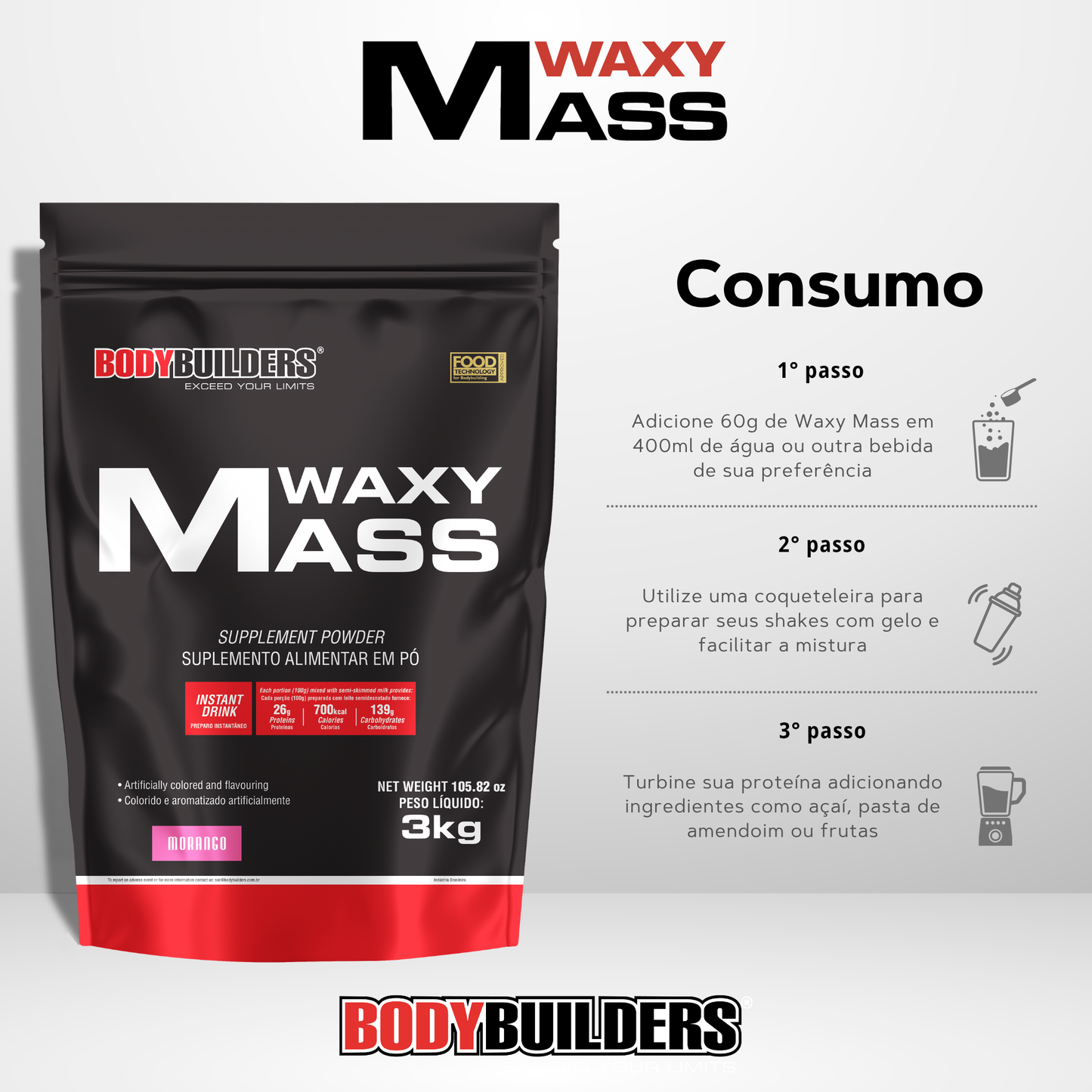 Hypercaloric Waxy Mass 3kg (Refill) – Bodybuilders