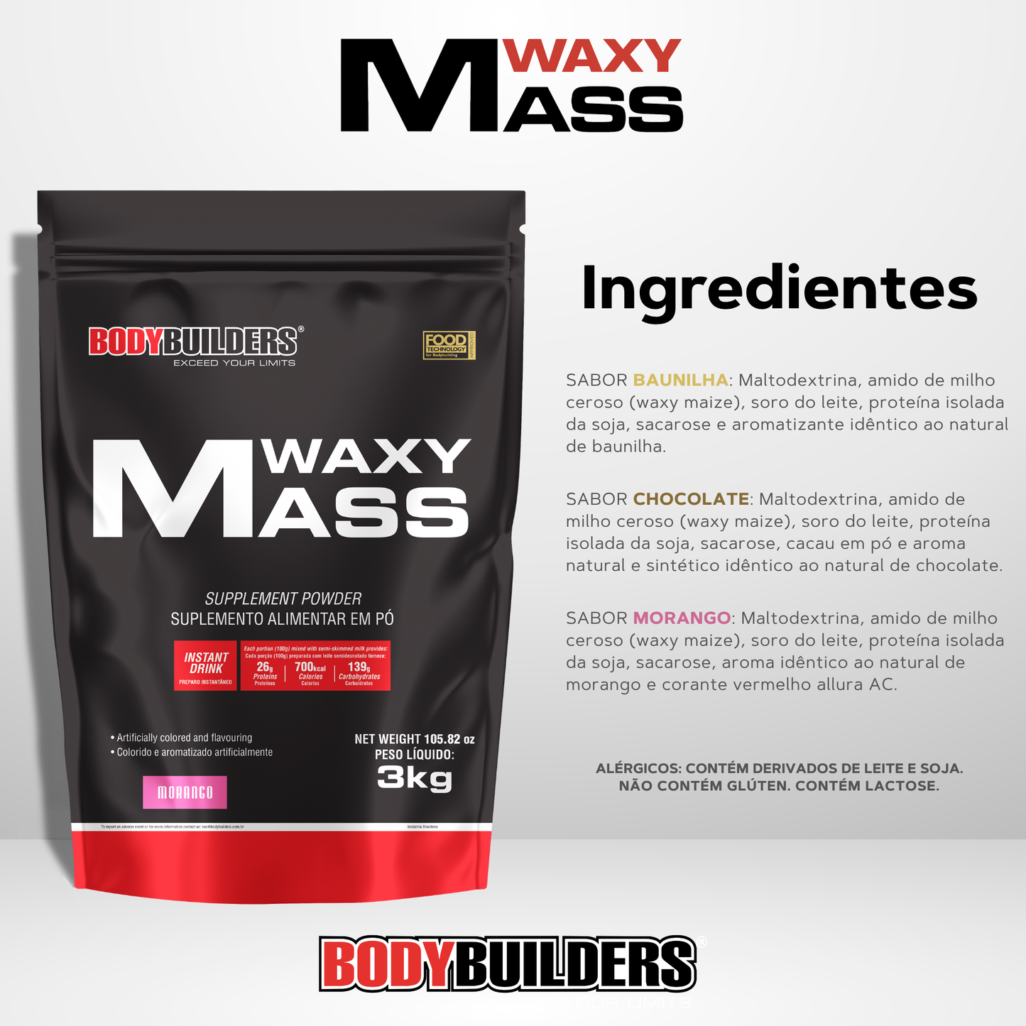 Hypercaloric Waxy Mass 3kg (Refill) – Bodybuilders