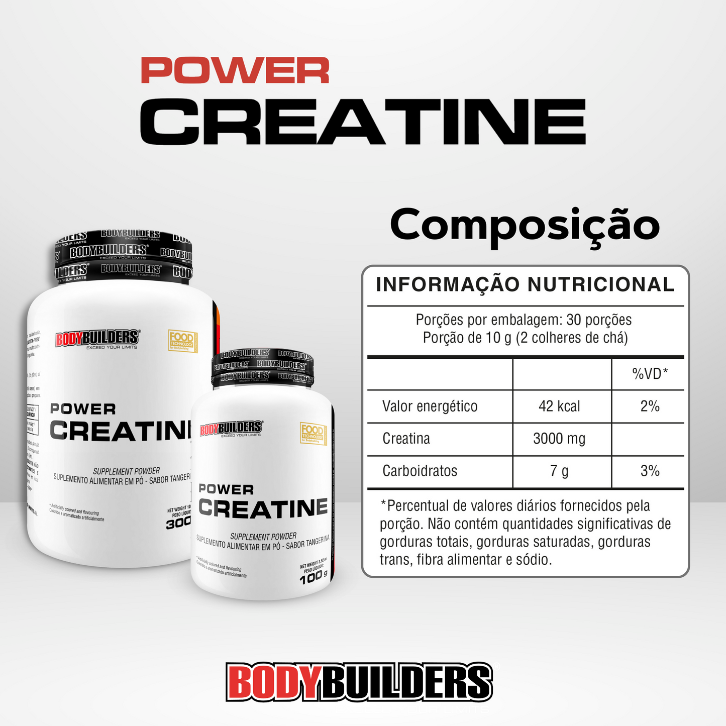Kit Whey Protein 500g + BCAA 4.5 100g + Power Creatine 100g + Cocktail Shaker – Bodybuilders