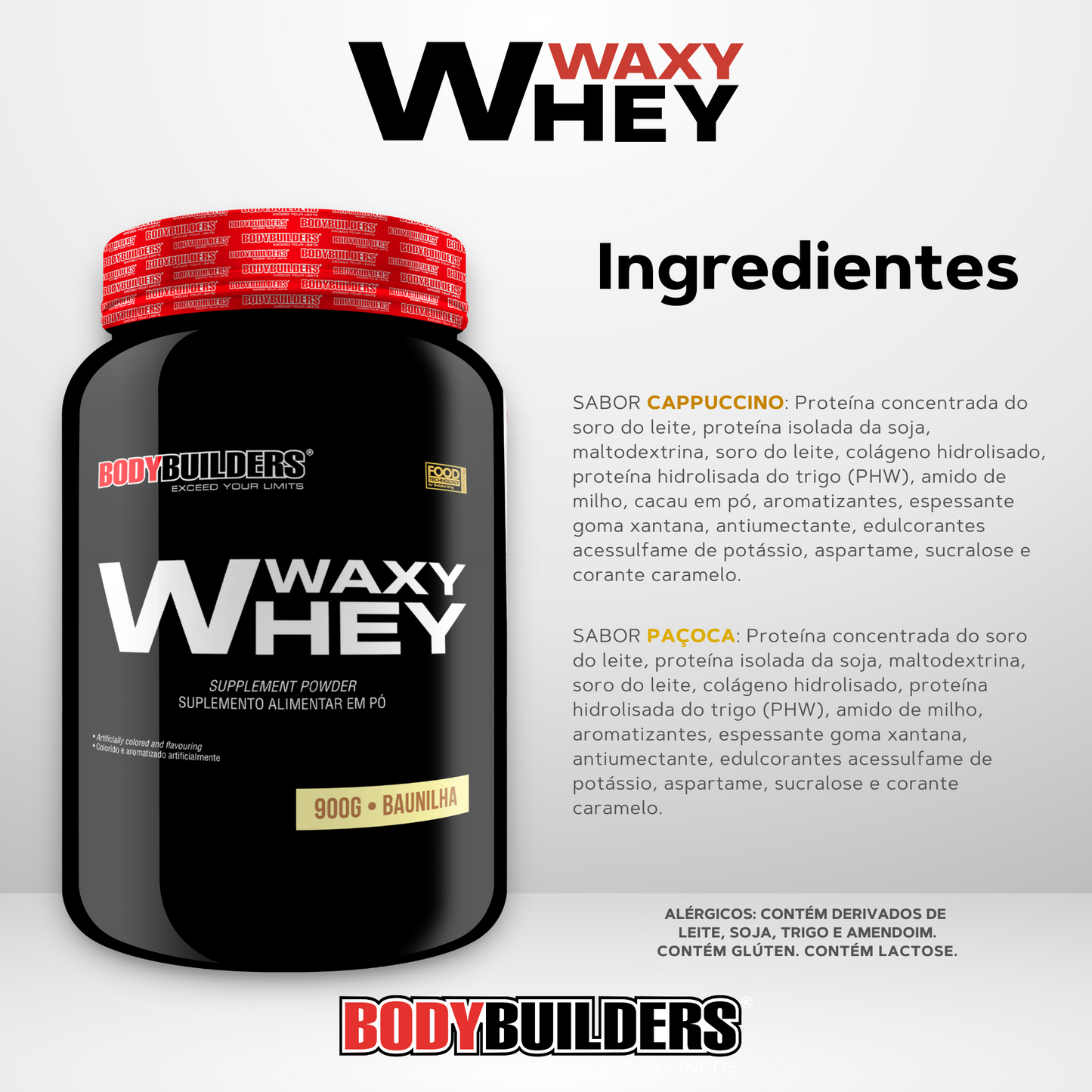 Kit Waxy Whey 2kg + Dextrose Pure 900g + Power Creatine 100g - Bodybuilders