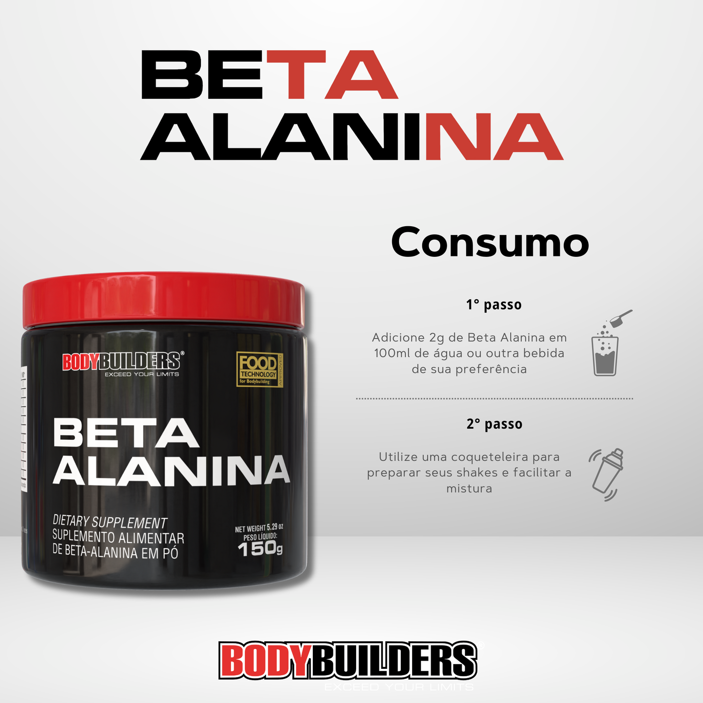 Beta-Alanina 150g - Bodybuilders