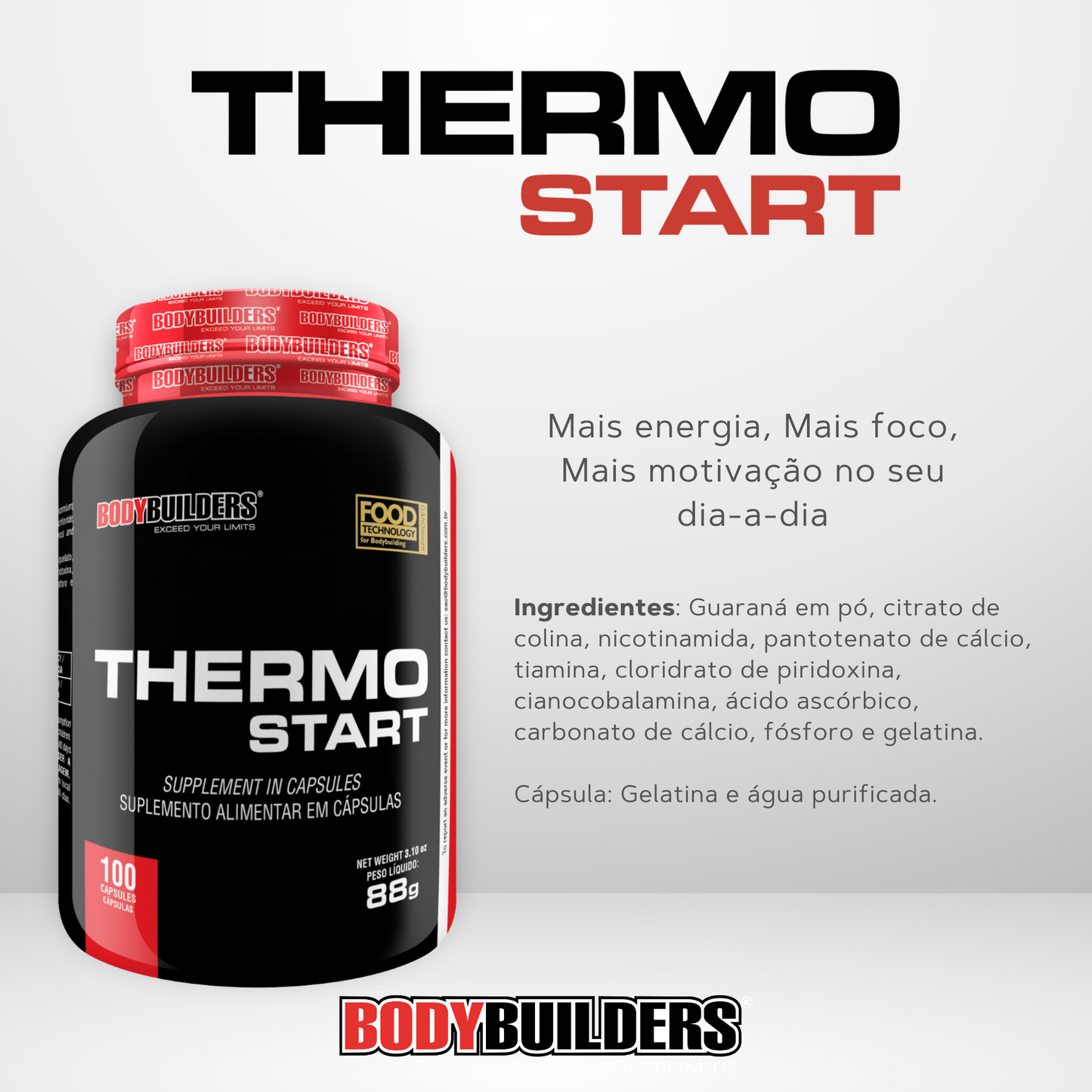 Kit 3x Thermo Start 100 Cápsulas - Bodybuilders