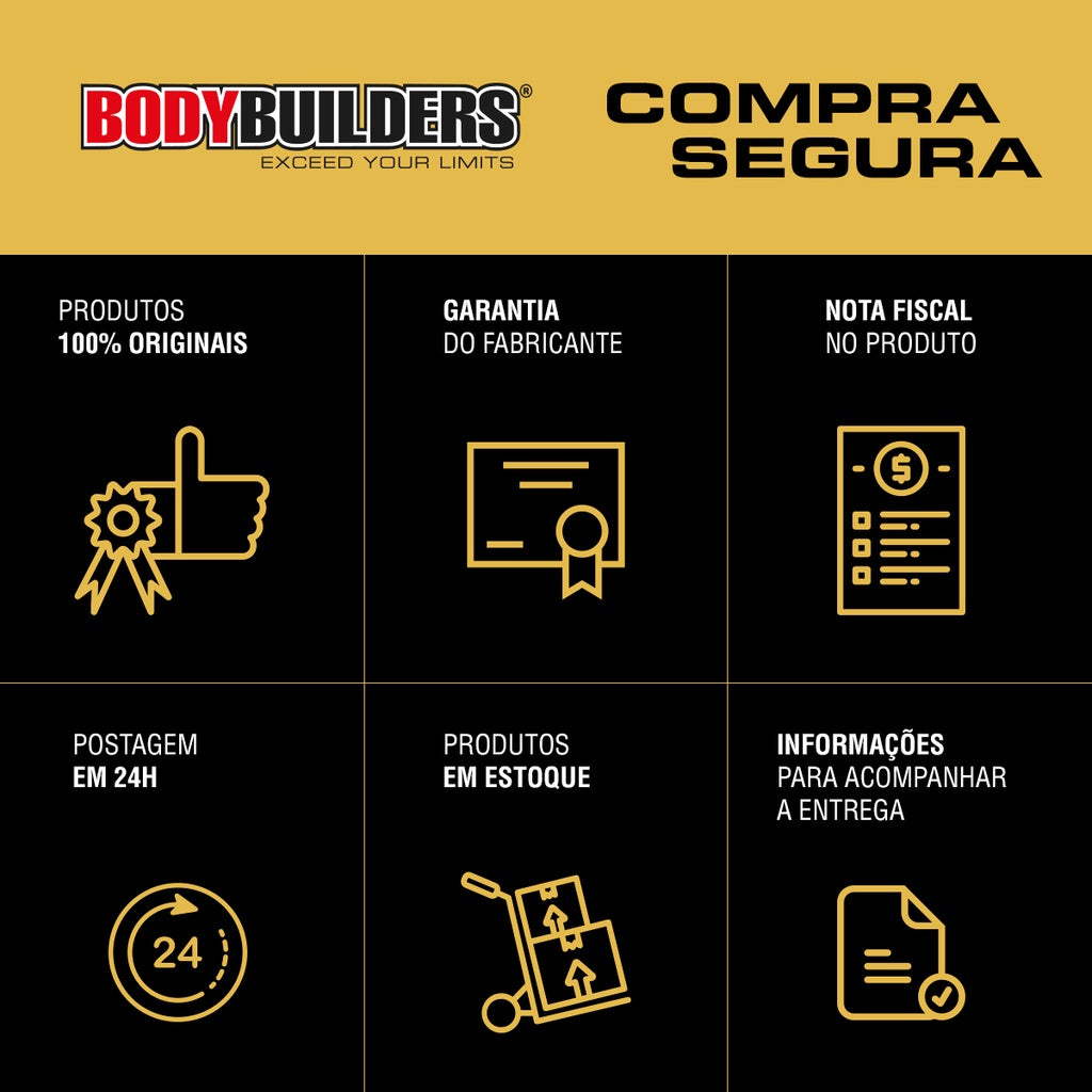 Kit Whey Six Isolate Gold 2kg + Creatina 100g + BCAA 100g Tangerina + Coqueteleira - Bodybuilders