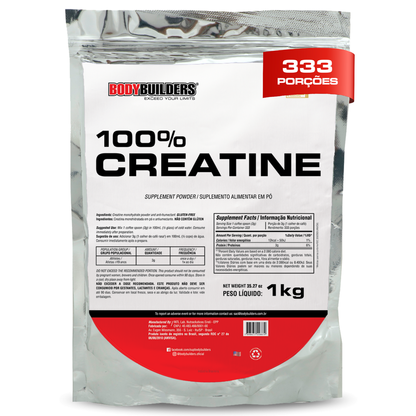 Creatine 100% 1kg - Bodybuilders