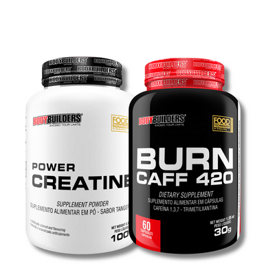 Kit Power Creatine 100g + Burn Caff 60 Cáps - Bodybuilders