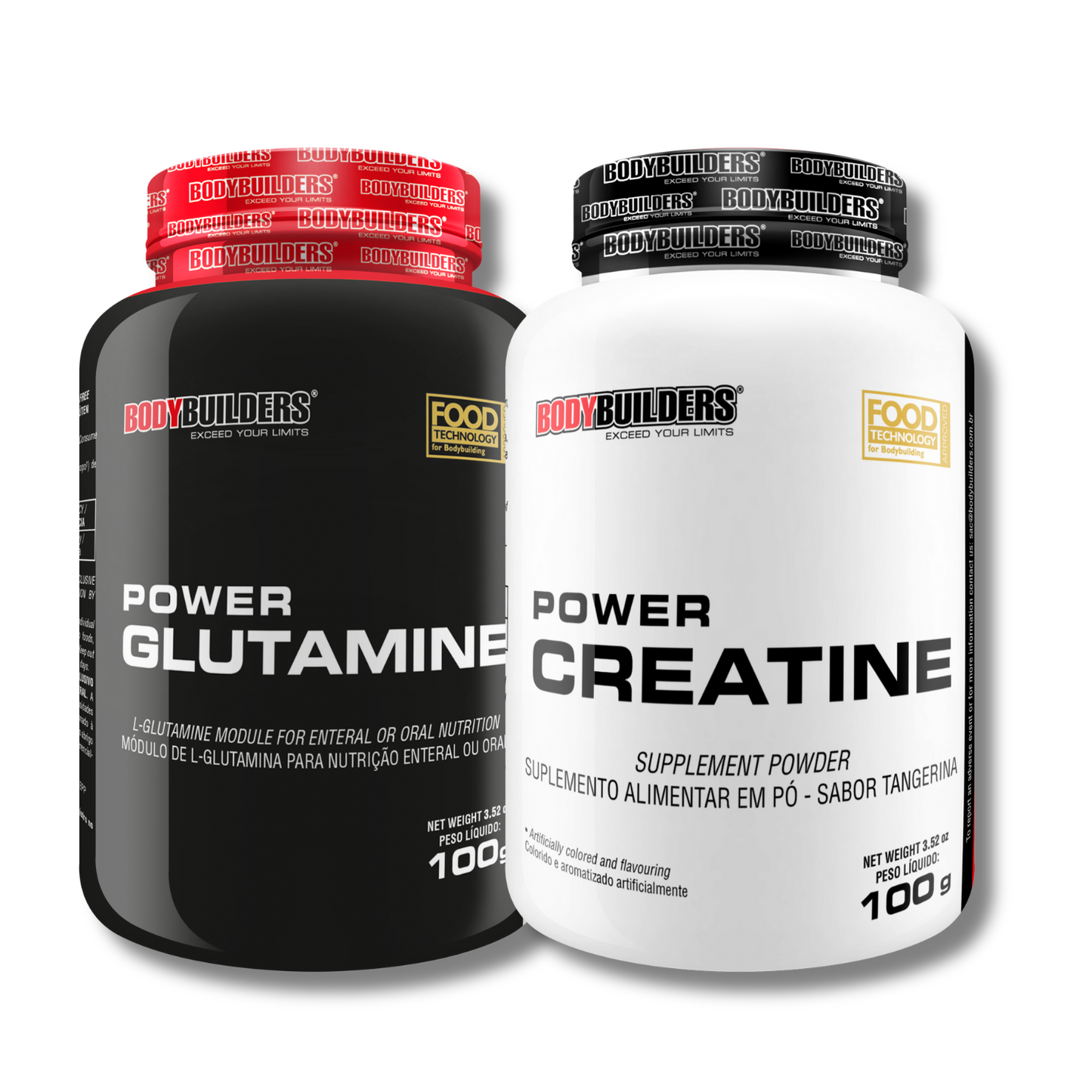 KIT Power Glutamine 100g + Power Creatine 100g - BodyBuilders