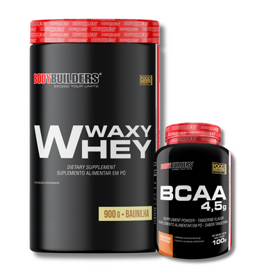 Kit Waxy Whey 900g + BCAA 4,5g 100g - Bodybuilders
