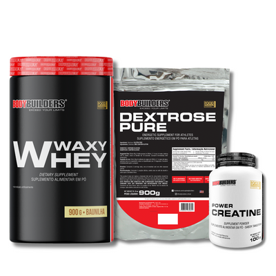 Kit Waxy Whey 900g + Dextrose Pure 900g + Power Creatine 100g - Bodybuilders
