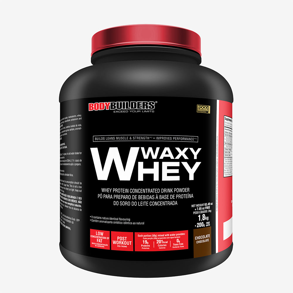 Whey Protein Waxy Whey (35%) Pote 2kg- Suplemento em pó para Ganho de Massa Muscular Força e Resistência