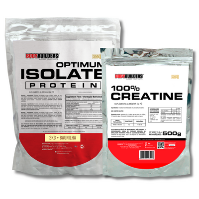 Kit Optimum Isolate 2kg + Creatine 100% 500g - Bodybuilders