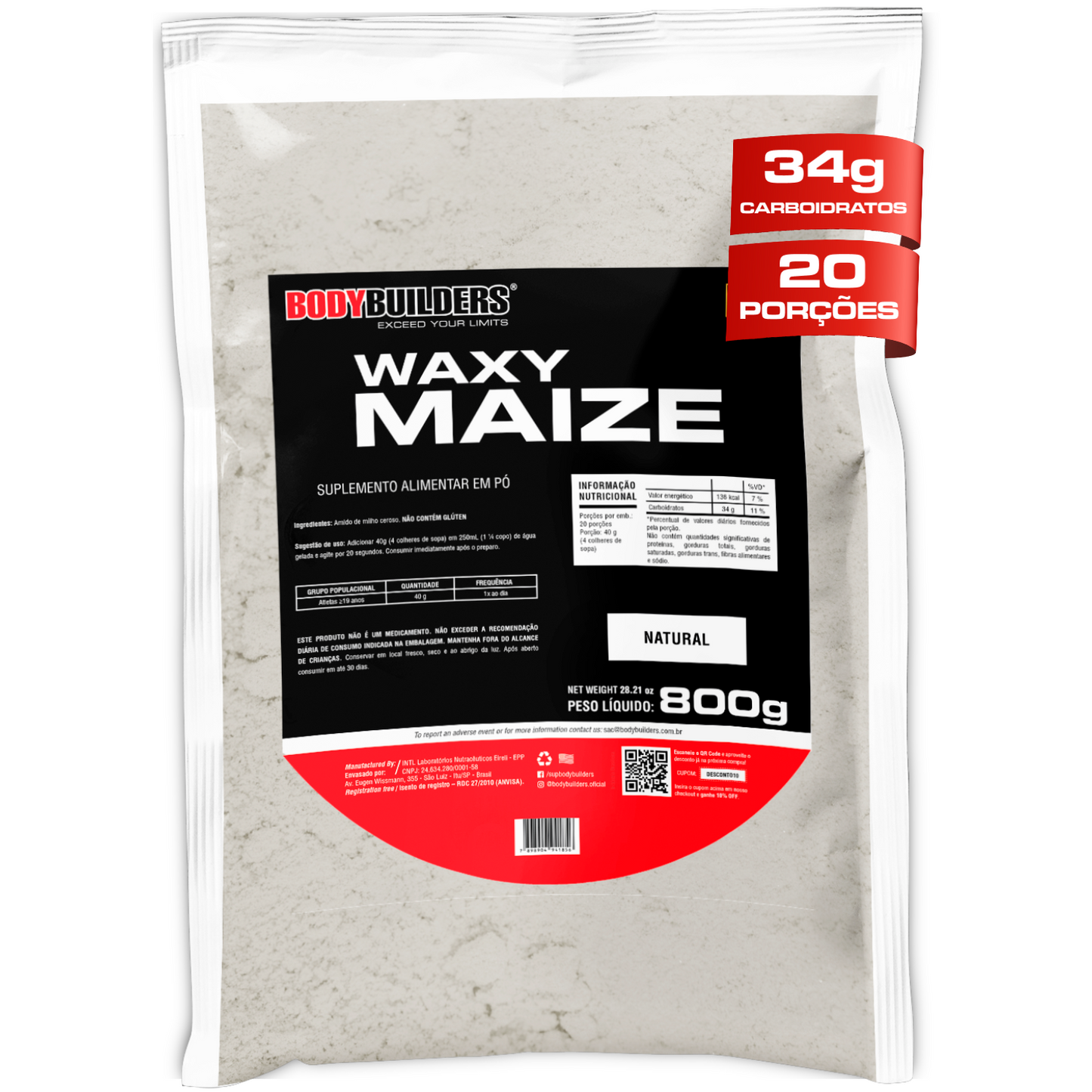 Waxy Maize 800g Natural – Bodybuilders