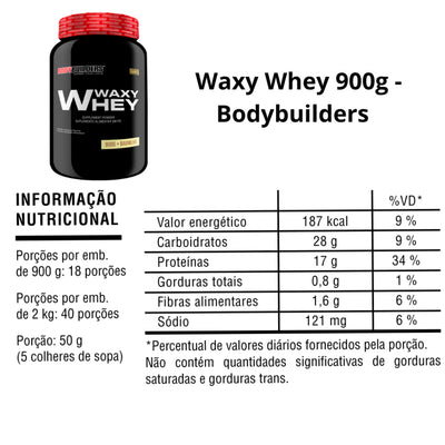 Kit Waxy Whey 900g + BCAA 4,5 100g + Power Creatina 100g – Bodybuilders