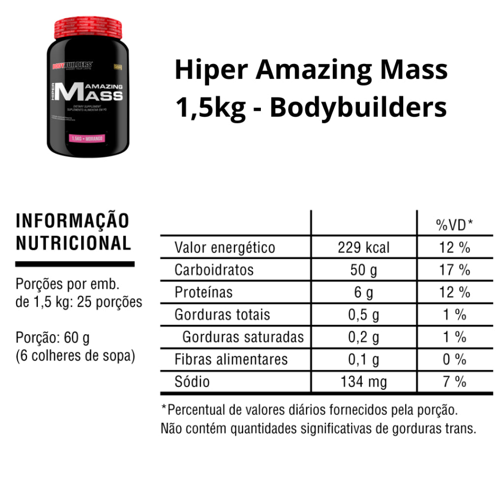 Hiper Amazing Mass Kit 1.5 kg + Power Creatine 100g - Bodybuilders