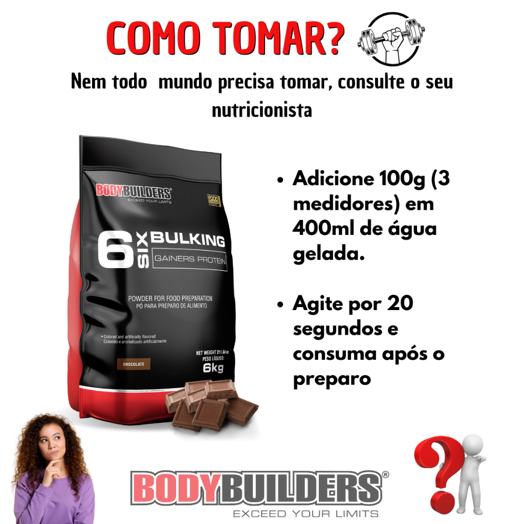 6 Six Bulking Gainers Protein 6kg – Bodybuilders