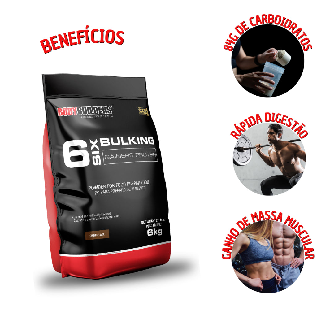 6 Six Bulking Gainers Protein 6kg – Bodybuilders