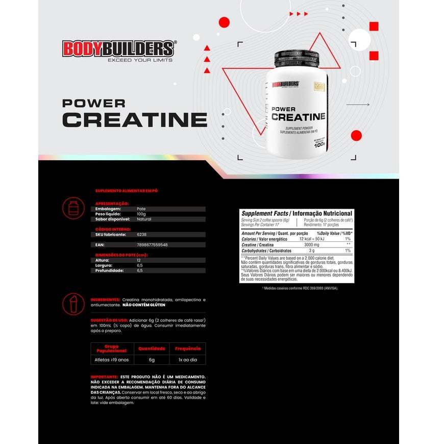 Kit Whey Six Isolate Gold 2kg + Creatina 100g + BCAA 100g Tangerina + Coqueteleira - Bodybuilders