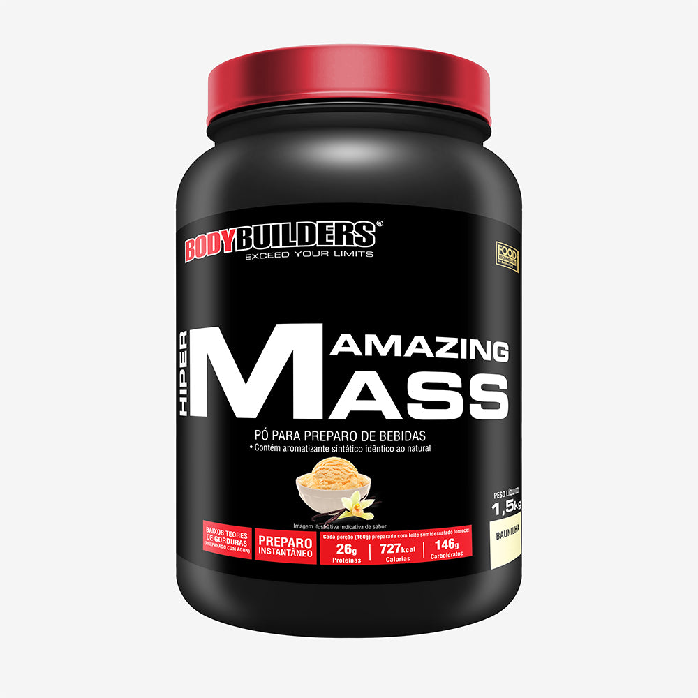 Hipercalórico Amazing Mass - 1,5 kg – Carboidratos - Bodybuilders