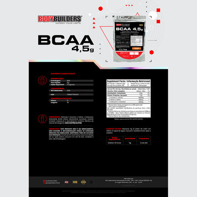 BCAA 4.5g 1kg Tangerina Bodybuilders
