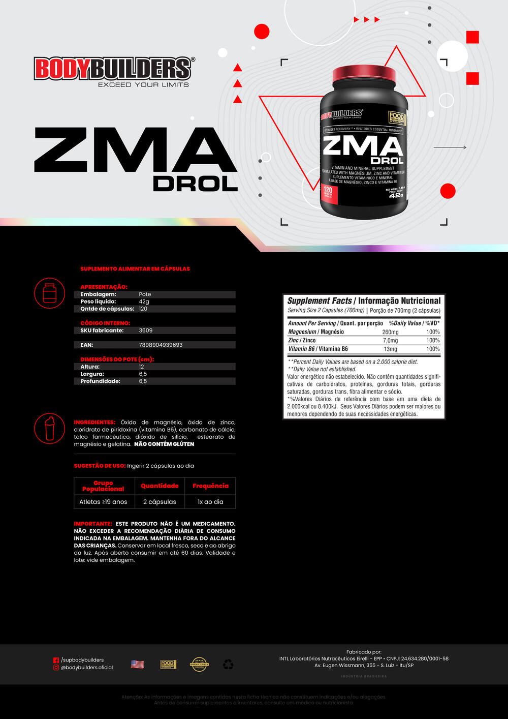 KIT - 5x ZMA Drol - BodyBuilders