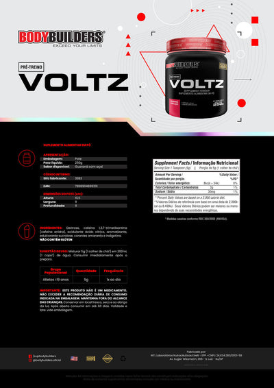Pré-Treino Voltz 250g – Bodybuilders