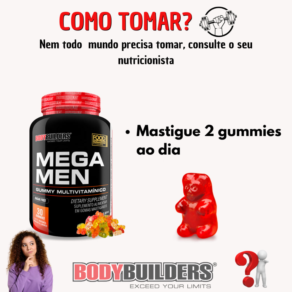 Suplemento em Goma Mega Men 30 Caps - Bodybuilders