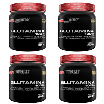 Kit 4x Glutamina 100% 300g - Bodybuilders