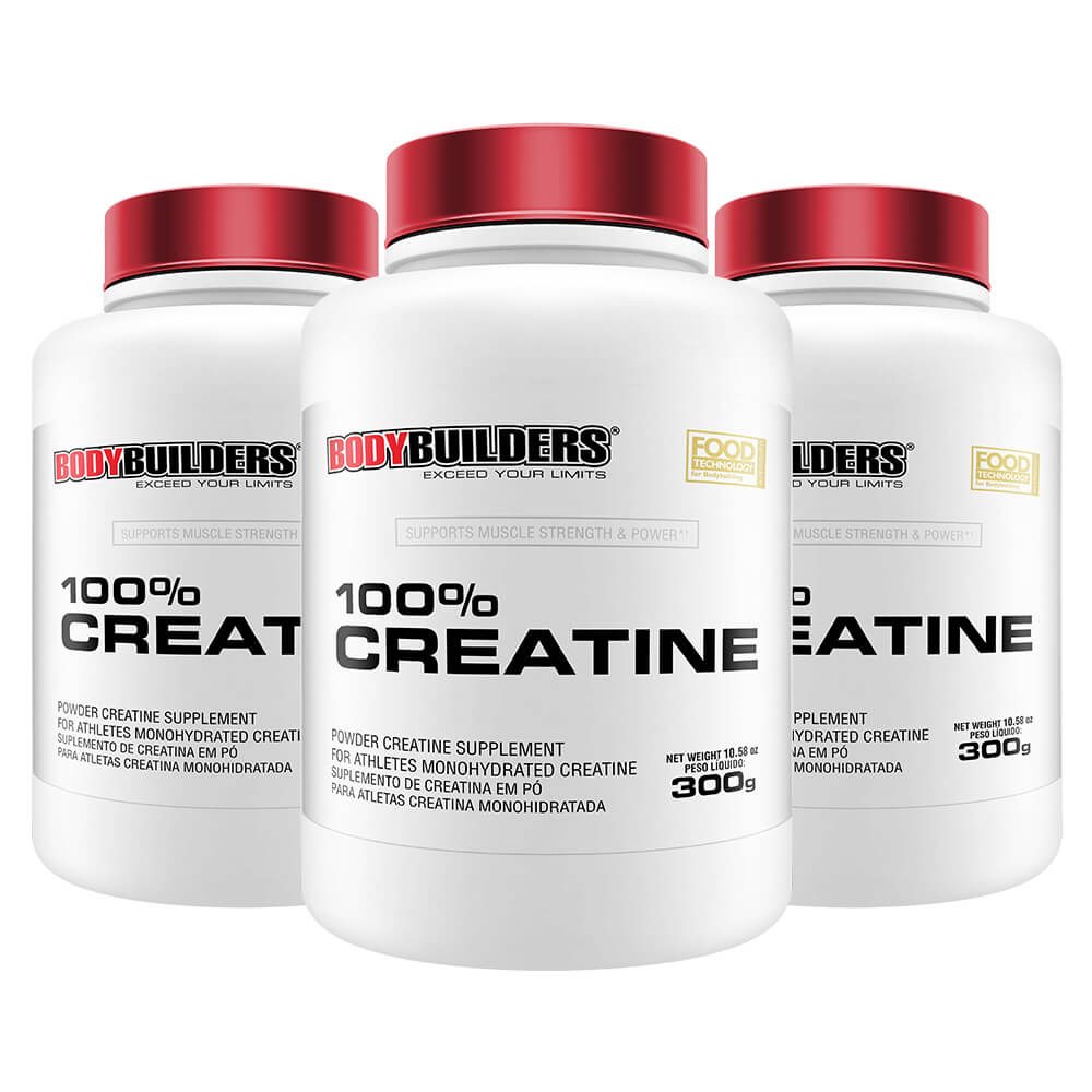 Kit 3x Creatine 100% 300g - Bodybuilders