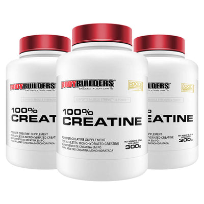 Kit 3x Creatine 100% 300g - Bodybuilders
