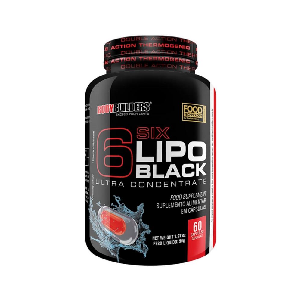 6 SIX LIPO BLACK ULTRA CONCENTRATE 60CAPS - Bodybuilders