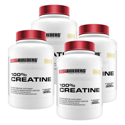 Kit 4x Creatina 100% Pura 300g - Bodybuilders