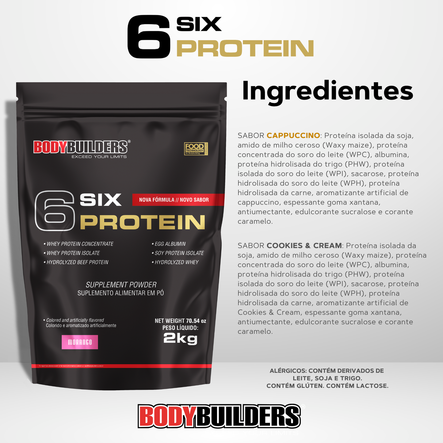 Whey Protein 6 Six Protein 2kg – Bodybuilders