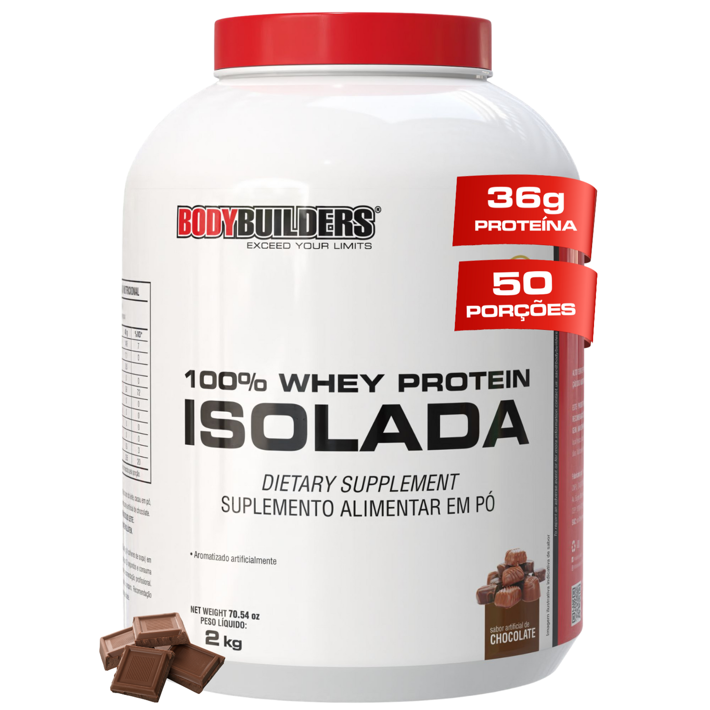 Whey Protein 100% Isolada 2kg - Bodybuilders