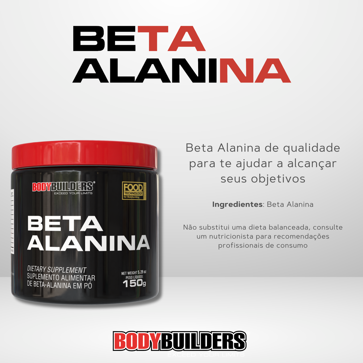 Beta-Alanina 150g - Bodybuilders