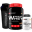 Kit Whey Protein Waxy Whey 900g + Power Creatine 100g + Cocktail Shaker - Bodybuilders