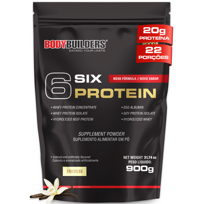 Whey Protein Concentrado - 6 Six Protein 900g – Bodybuilders