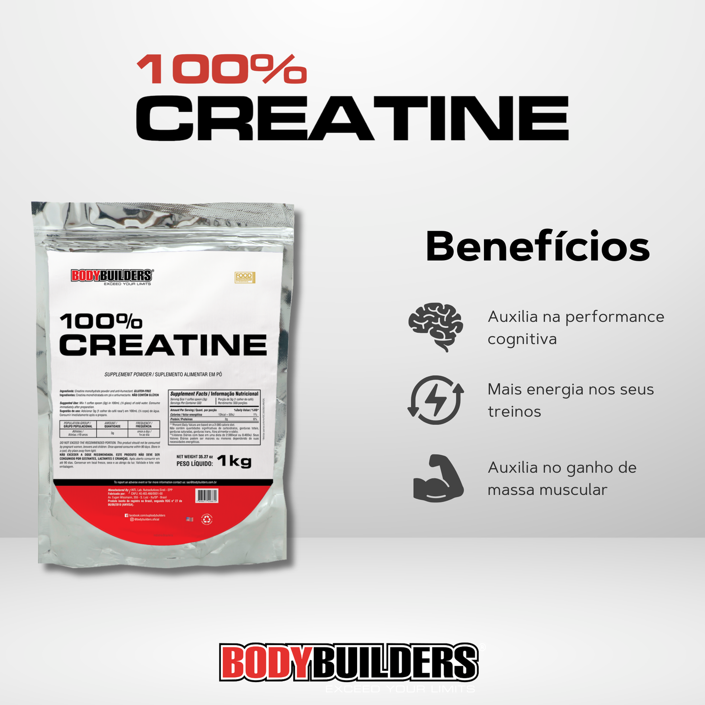 Creatine 100% 1 KG Bodybuilders