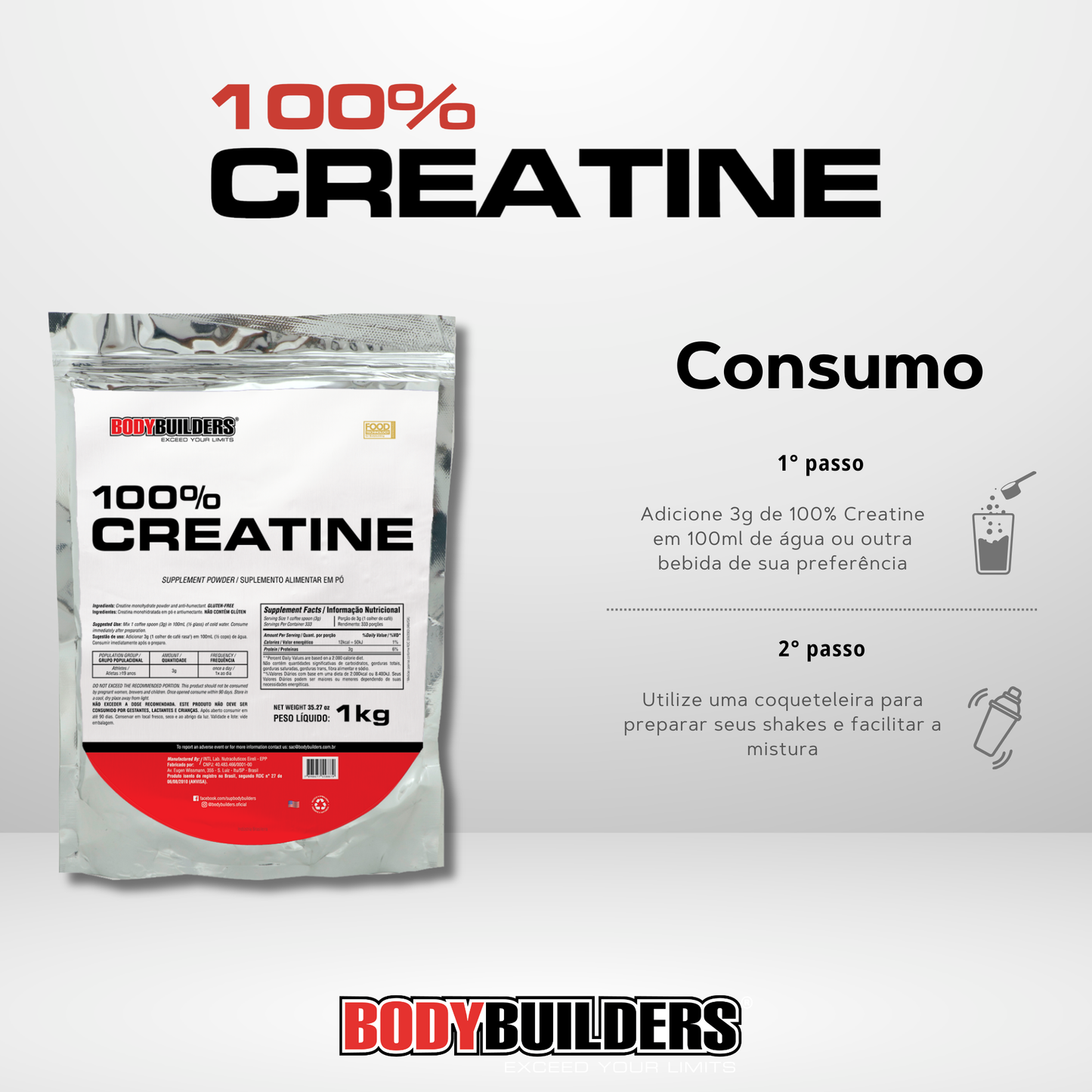 Creatine 100% 1 KG Bodybuilders