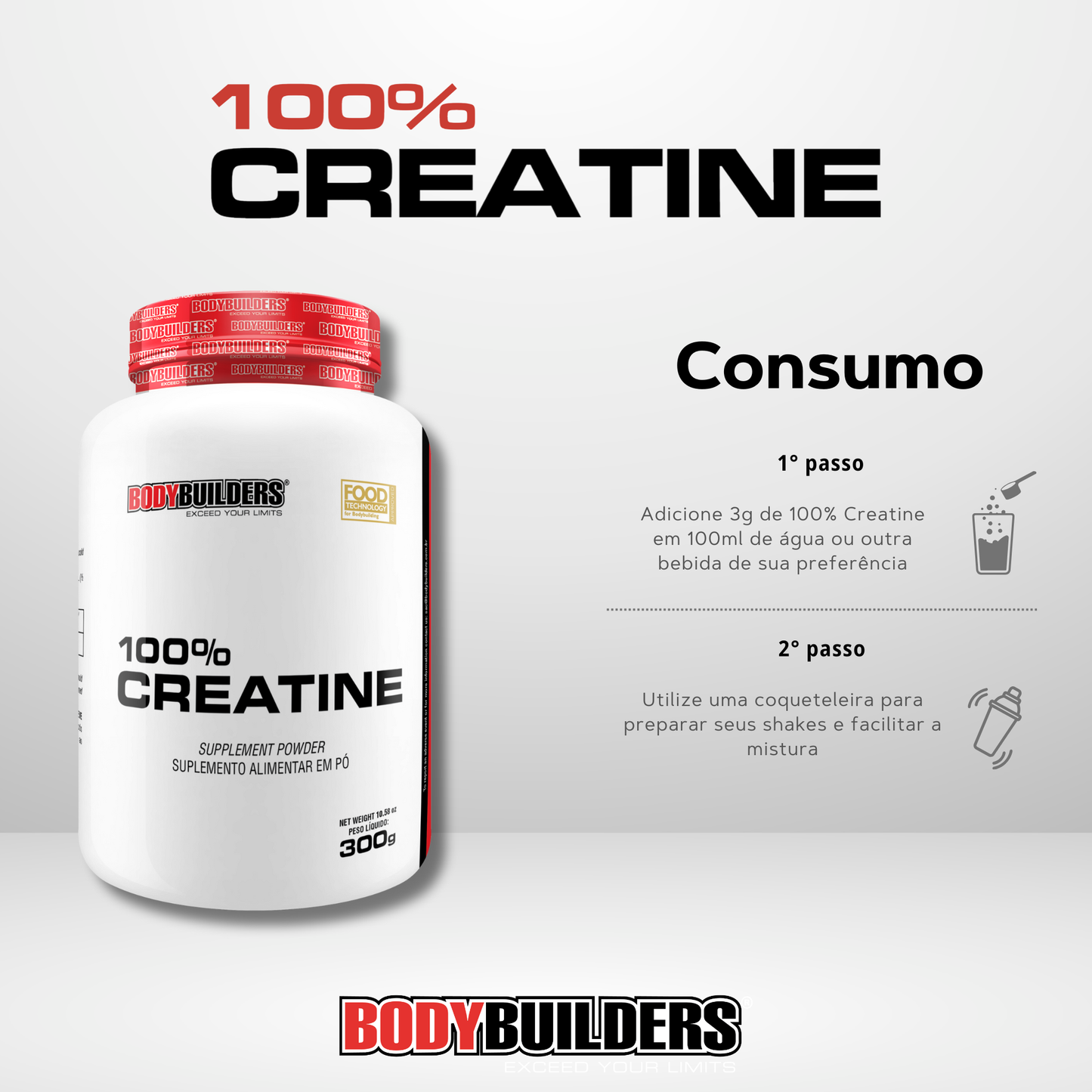 Creatine 100% 300g - Bodybuilders