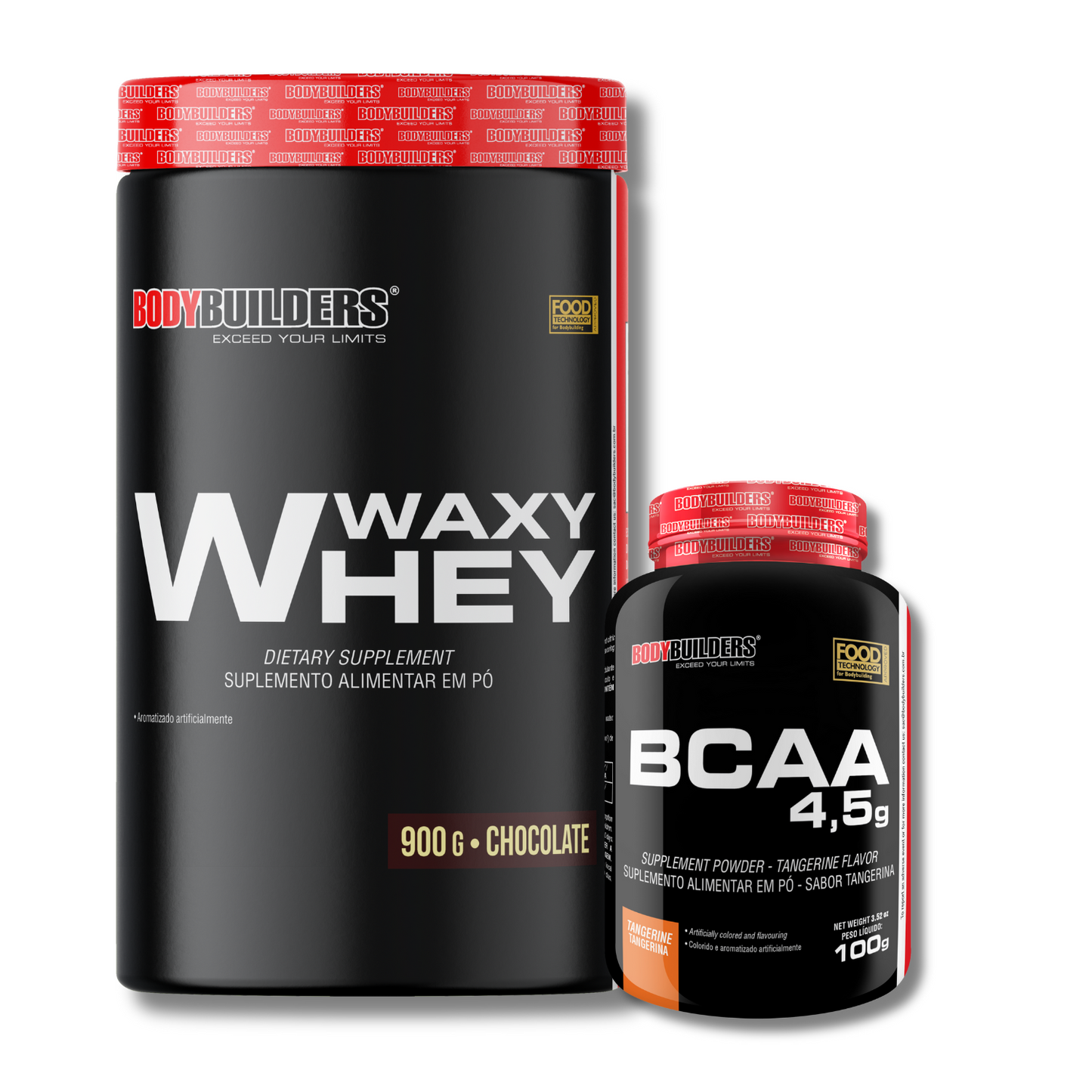 Kit Waxy Whey 900g + BCAA 4,5g 100g - Bodybuilders