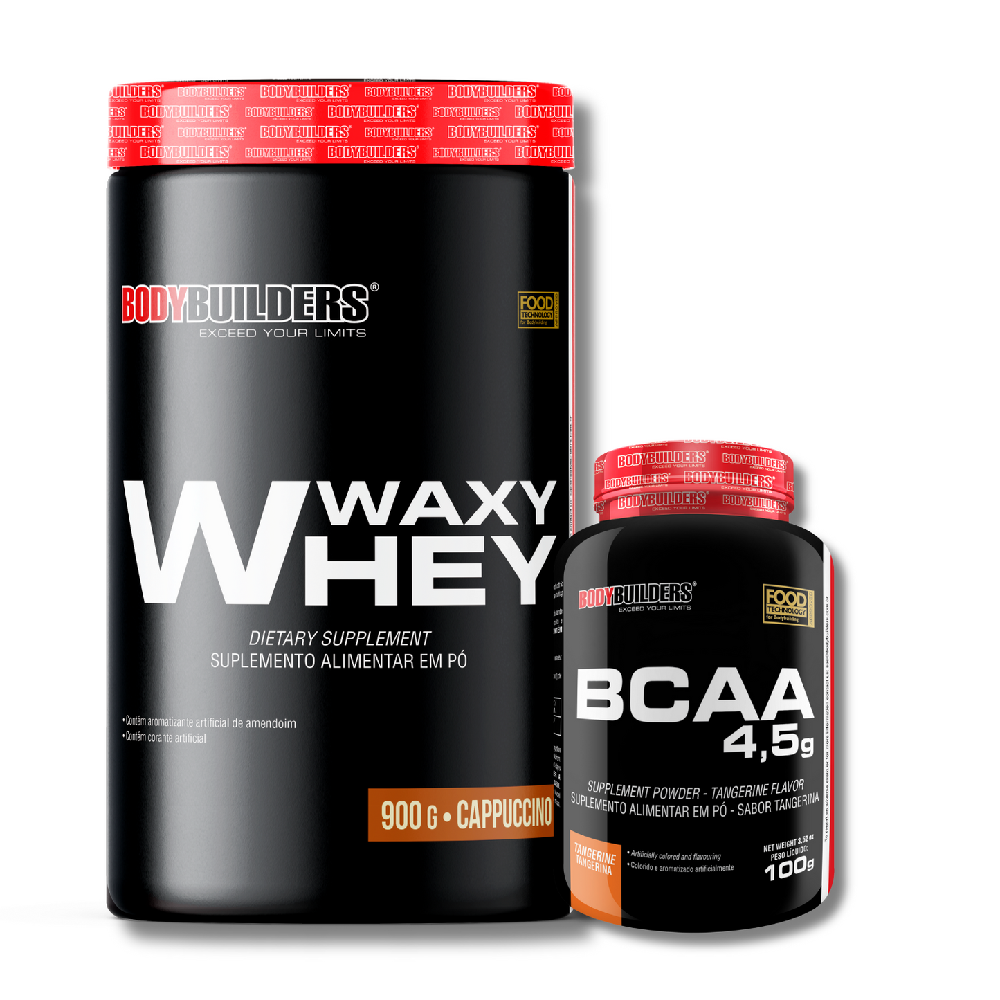 Kit Waxy Whey 900g + BCAA 4,5g 100g - Bodybuilders