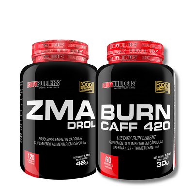 Kit ZMA Drol 120 Cáps + Burn Caff 60 Cáps - Bodybuilders