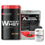 Kit Waxy Whey 900g + Albumin 500g + Power Creatine 100g - Bodybuilders