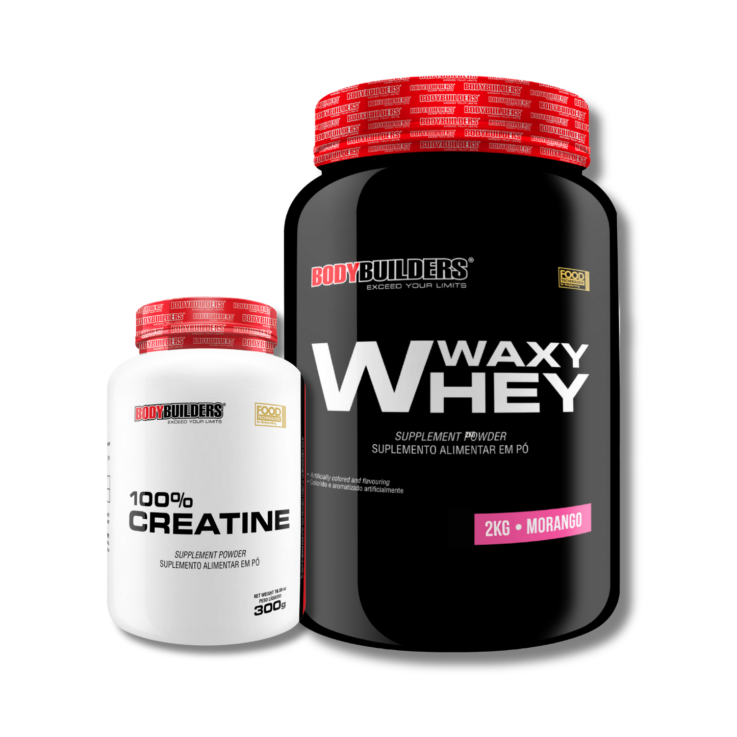 Kit Waxy Whey 2kg + Creatine 100% Pura 300g - Bodybuilders