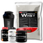 Kit Whey Protein 500g + Glutamine 300g + Power Creatine 100g + BCAA 100g + Cocktail Shaker - Bodybuilders