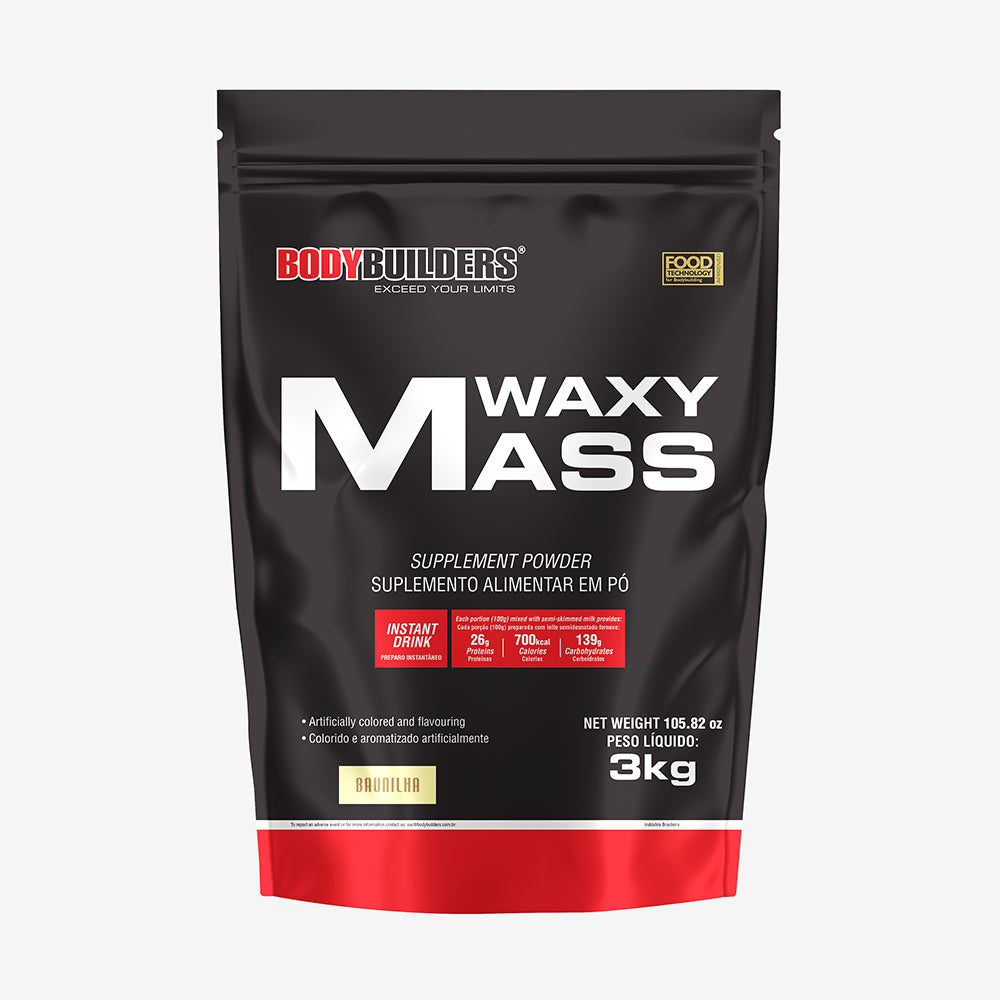 Hipercalórico Waxy Mass 3kg (Refil) – Bodybuilders