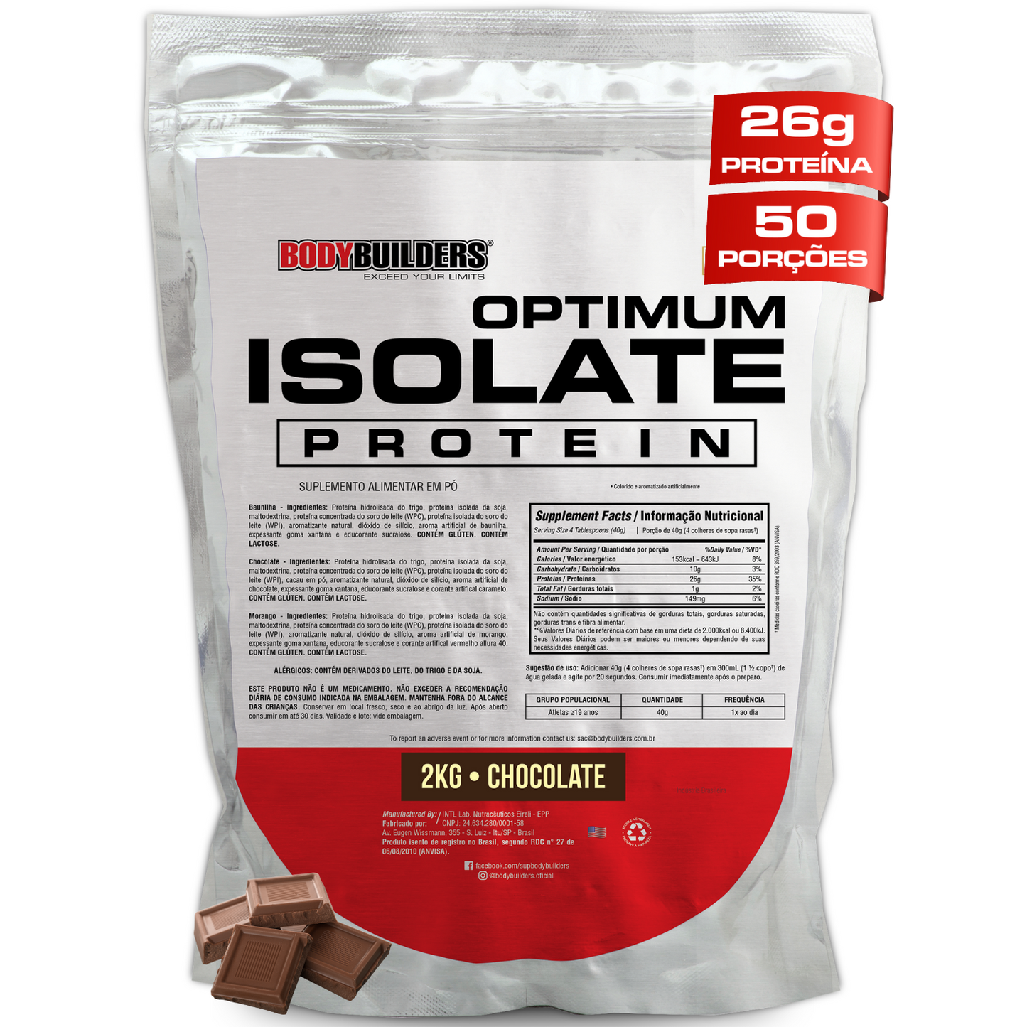 Optimum Isolate Whey Protein 900g - Bodybuilders