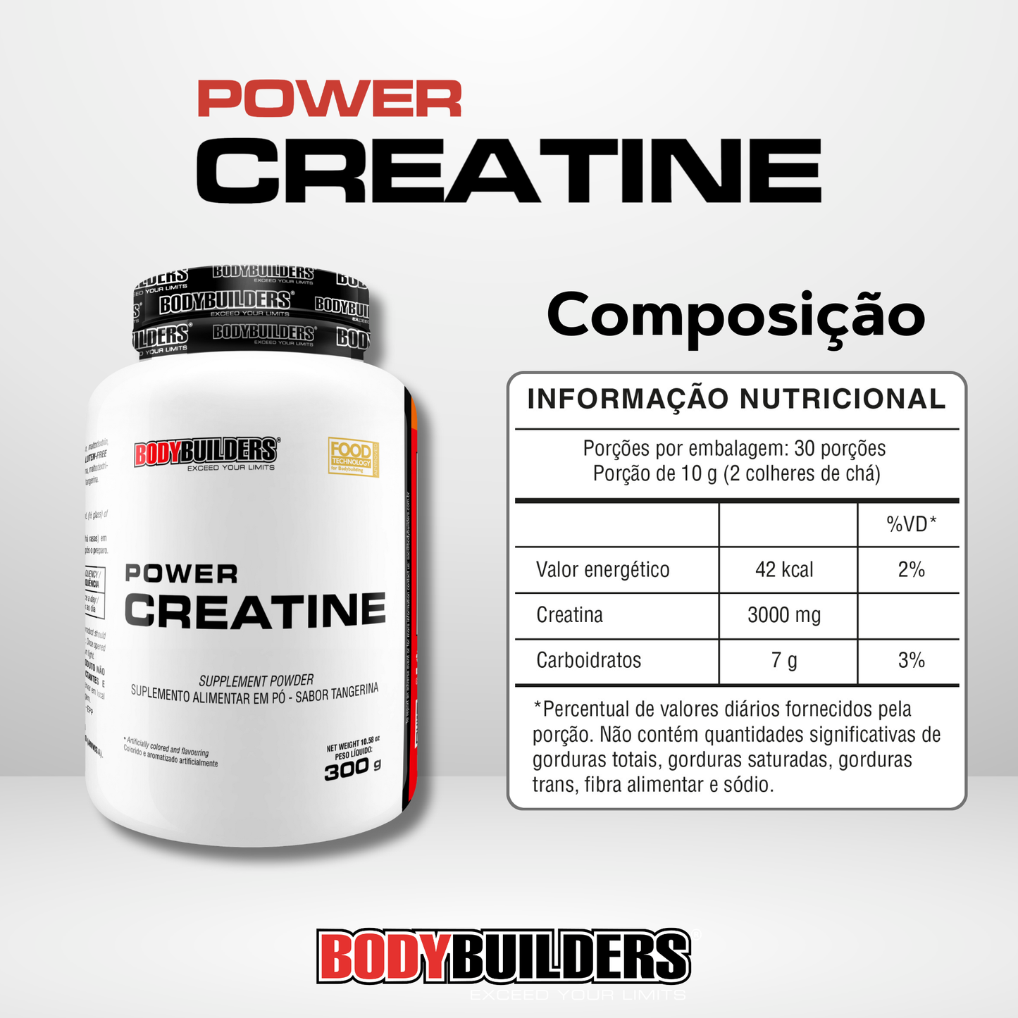Power Creatine 300g - Bodybuilders