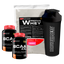 KIT Whey Protein 500g + 2x BCAA 100g + Coqueteleira - Bodybuilders