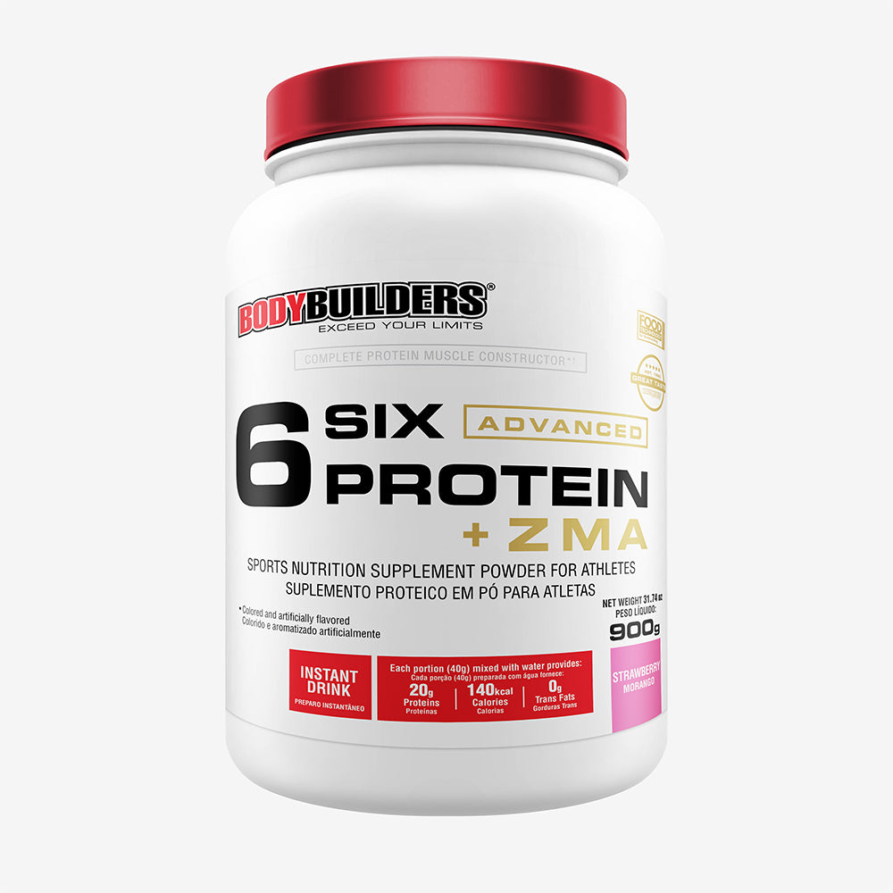 6 SIX PROTEIN ADVANCED C/ ZMA POTE 900g - Bodybuilders